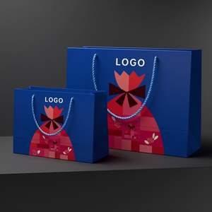 Sacs cadeaux en papier de luxe de petite taille pour boutique de mariage, avec poignées en ruban, personnalisés pour les petites entreprises, vente au détail de bijoux et de vêtements - Product Image 2