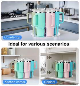 Organizador de Botellas de Agua para Vaso Stanley de 40 oz con Asa, Soporte Giratorio para Vasos Stanley, Organizador de Vasos Acrílico - Product Image 6