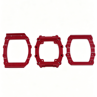 Ensemble de boîtiers en fibre de carbone forgée rouge avec coque en carbone légère, adapté à la modification et aux pièces de réparation de montres de sport