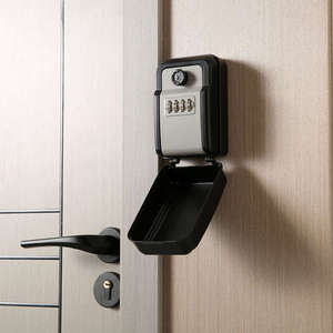 Boîte à clés sécurisée YH3663, boîte à clés suspendue, boîte à clés étanche avec code à 4 chiffres pour la maison, le bureau, l'école, noire - Product Image 1