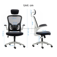 Offre Spéciale chaise de bureau élévatrice moderne avec appui-tête tournant Anji Home chaise pivotante de direction chaise en maille à faible coût