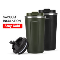 Nouveau gobelet à double paroi de logo personnalisé de concepteur tasse à café en acier inoxydable réutilisable sous vide tasse avec couvercle