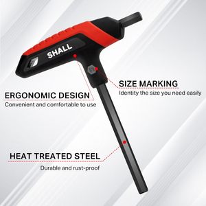 14-delige <span class=keywords><strong>T</strong></span>-Handgreep Inbussleutelset Inbusset Metric & Sae Met Opbergrek Voor Auto-En Fietsreparatie Huisreparatie En-Onderhoud - Product Image 2