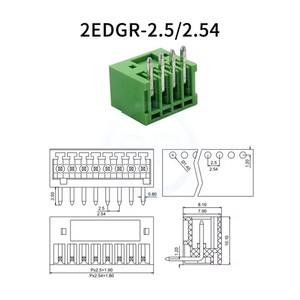 Kf 2edgk + 2edgr/2edgv 2.54mm plug-in PCB khối thiết bị đầu cuối 15edgk 2.5 / 2.54 nhỏ Pitch thẳng/góc bên phải tiêu đề - Product Image 4