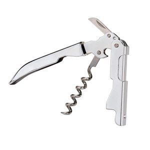 Apribottiglie personalizzabili in acciaio inossidabile doppio tiraggio vino e birra con stendino elettronico da cucina Logo personalizzato - Product Image 1