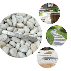 Vendedor caliente guijarros naturales blancos guijarros mate no pulidos para la decoración del tanque de peces del camino del jardín - Product Image 1
