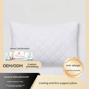 Modern 6D + 3D serat berongga berlian bantal Quilting 200TC lembut nyaman bagian belakang tidur pola Solid sumber seprai AC ODM - Product Image 5