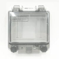 Boîtier électronique transparent ignifuge IP67 à 4 voies PWH-4P 100 x 85 x 30 mm avec couvercle de fenêtre étanche en PC
