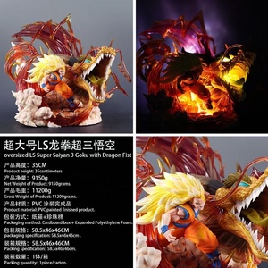 Figura de Goku Super Saiyan de Batalla Super Feroz, Edición Premium de Dragon Ball, Puño de Dragón Explosivo, Super Grande LS, Puño de Dragón Super Tres - Product Image 1