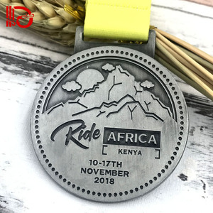 Custom Metal Medal Zinc Alloy Enamel Painted Commemorative Ride Africa Kenya 2018 Marathon Event <b>Trophy</b> - Product Image 4
