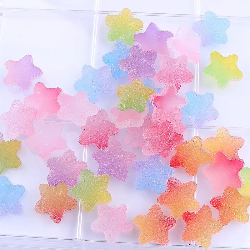Multicolor Resin Star Soft Pentagram Candy Cabochon Resin Phone Shell Diy Accessories