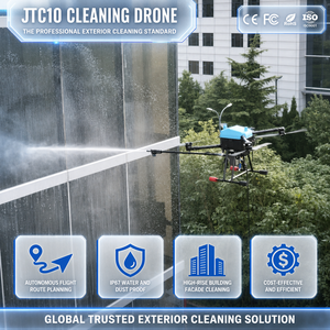 Drone de nettoyage Joyance pour nettoyage aérien de bâtiments de grande hauteur, avec buse de pulvérisation pour le nettoyage des panneaux solaires et des façades. - Product Image 1