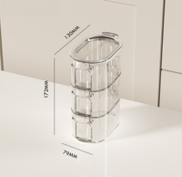 Boîte de rangement pour épices, transparente et empilable, idéale pour organiser les épices dans la cuisine à domicile
