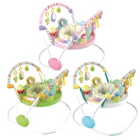 Chaise de saut multifonctionnelle en forme de V pour bébé à hauteur réglable et centre d'activité avec cadre en plastique