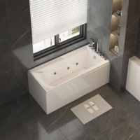 Baignoire de massage autoportante de luxe, écologique et portable, en acrylique, avec massage à air et fonctions de trempage, pour hôtels, villas et appartements, modèle Skirts Tub