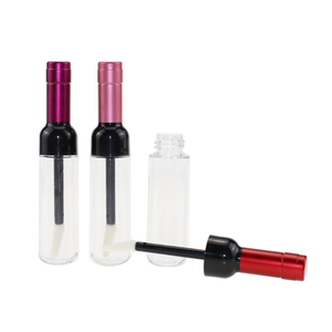 In Voorraad Wijnfles Vorm 7Ml Lege Lipgloss Tubes 100 Pack Verpakking Groothandel Lipgloss Potten