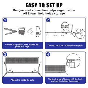 <span class=keywords><strong>Filet</strong></span> de badminton pliable portable de haute qualité pour l'extérieur, hauteur réglable, pour le tennis de plage et le <span class=keywords><strong>volley</strong></span>-ball - Product Image 4