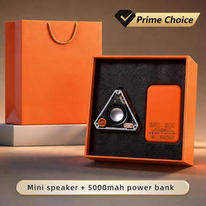 Set Regalo Promozionale di Tendenza con Logo Personalizzato: Power Bank da 5000 mAh / Mini Altoparlante – Regali di Apprezzamento per i Dipendenti - Product Image 3