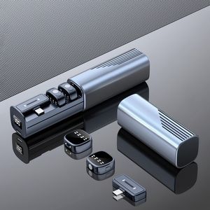 ไมโครโฟน lavalier ไร้สายแบบมืออาชีพที่มีน้ำหนักเบาดีไซน์แบบพกพาสำหรับการเรียนการสอนประสิทธิภาพบนเวที - Product Image 2