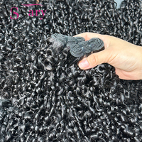 Extensiones de Cabello Humano Virgen Vietnamita 15A de Doble Trama, Rizado Pixie, Grueso y Liso, de Proveedores de Cabello Humano SDD