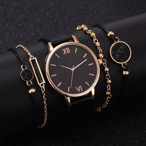 Conjunto de pulsera de cadena personalizada para <span class=keywords><strong>mujer</strong></span>, reloj de diseño de moda promocional, venta al por mayor - Product Image 3