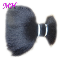Meilleures ventes : Cheveux de Yak chinois 100% naturels (blanc/noir), en vrac 1kg, non-Remy, double trame machine, pour perruque, lisses type ventre de Yak