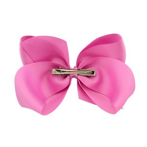 Pinzas para el pelo con lazo grande de 6 pulgadas para niña, pinzas para el pelo, cinta de grogrén de Color sólido, lazos para el pelo, pinzas de cocodrilo - Product Image 5