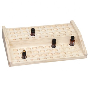 Présentoir en bois à comptoir en bois, pour bouteilles d'huiles essentielles, support à étagères, 1 pièce - Product Image 2