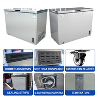 Congélateur Commercial pour Supermarché 300L 200 Litres Congélation Rapide Monotempérature Réfrigérateur à Porte Vitrée Contrôle Numérique