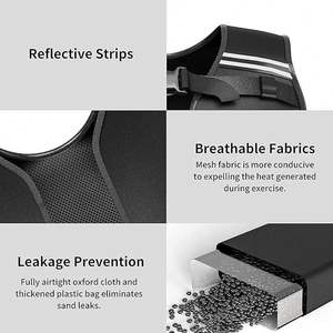 Chaleco con Peso para Entrenamiento, Chaleco de Gimnasio Negro para Fitness, Chaleco de Entrenamiento con Peso de 50 kg para Correr - Product Image 6