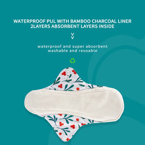可重复使用的高吸水性畅销布卫生月经垫内裤衬垫可洗女性卫生卫生巾垫 - Product Image 3