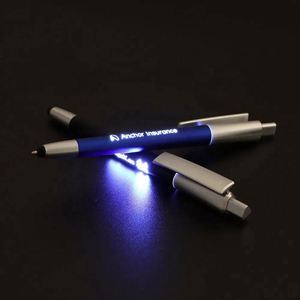 Stylo bille publicitaire 3-en-1 de haute qualité avec logo laser personnalisé et lumière LED, idéal pour les cadeaux - Product Image 3