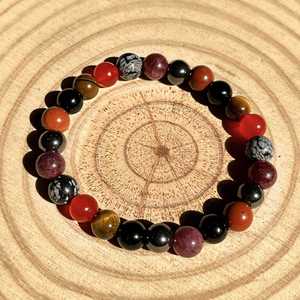 Bracelet en pierre naturelle avec perles de verre colorées, thérapie par les cristaux, choix professionnel des influenceurs, commande en gros, personnalisation - Product Image 5