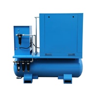 Compresseur d'air rotatif à vis électrique portable 10HP 20HP 300L-500L 8 bars avec sécheur d'air intégré 4-en-1 et moteur silencieux refroidi par air