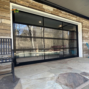Portes <span class=keywords><strong>de</strong></span> <span class=keywords><strong>garage</strong></span> commerciales modernes en polymère, durables, isolées, avec cadre en aluminium, étanches, transparentes, sectionnelles, à enroulement pour - Product Image 1