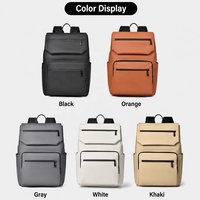 Sac à dos en PU imperméable à rabat magnétique OEM ODM avec compartiment pour ordinateur portable et bretelles réglables pour les trajets quotidiens et les voyages