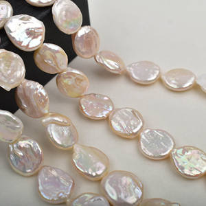 Perlas de Agua Dulce Sueltas de Forma Barroca Natural de 5-6 mm, Color Blanco, Producto Semiterminado para DIY, Diseño de Gota Colorida con Luz Rosa - Product Image 1