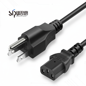 Cordon d'alimentation d'extension SIPU 2026 en cuivre, fabrication en usine, vente en gros, NEMA C15 USA avec extrémité IEC pour ordinateur - Product Image 1