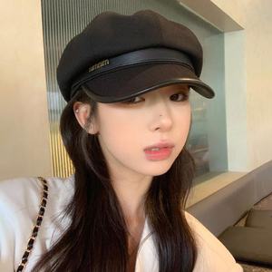 Sombrero octogonal con letras nuevas para otoño e invierno al por mayor, Boina de pintor versátil Retro de estilo japonés, sombrero grande de pico de pato - Product Image 2