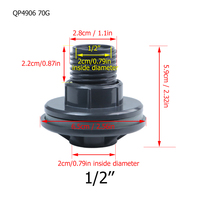 Adaptateur de sortie de réservoir d'eau à double filetage interne et externe Accessoires de seau de tonne, connecteurs de robinet, joints de tuyau d'eau