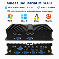 PC Mini Industri Tanpa Kipas OEM Intel Celeron J1900 N2840 N2930 RAM 4GB/8GB Penyimpanan 256GB Win7/10 Linux untuk PC Mini