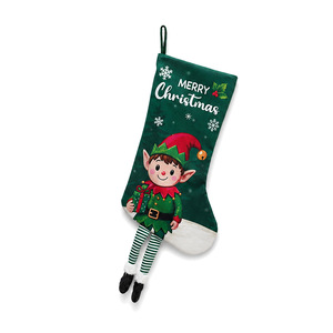 <span class=keywords><strong>Chaussettes</strong></span> <span class=keywords><strong>de</strong></span> Noël Harmony 3D Leg Design avec imprimé Père Noël, elfe, casse-noisette et pain d'épices, <span class=keywords><strong>chaussettes</strong></span> cadeaux <span class=keywords><strong>de</strong></span> Noël en velours - Product Image 5