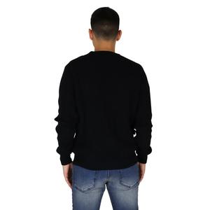 Nmf48008ma maglione Vintage a maniche lunghe nero lavorato a maglia Jacquard per l'autunno inverno ODM fornitura calda ed elegante stampa Anime - Product Image 3