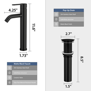 Évier vasque en verre bleu avec robinet cascade et évier <span class=keywords><strong>de</strong></span> salle <span class=keywords><strong>de</strong></span> bain ovale à drain escamotable, évier en verre trempé en forme <span class=keywords><strong>de</strong></span> <span class=keywords><strong>bateau</strong></span> artistique - Product Image 5