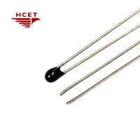Sensor Suhu HCET Presisi Tinggi MF52 NTC Thermistor 10K 3950K Berlapis Epoksi -40-150C Suhu Operasi untuk Otomotif HVAC