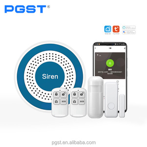 Pgst Xách Tay Mini Wifi Báo Động An Ninh Thiết Lập Âm Thanh Ánh Sáng Nhấp Nháy Nhà Hệ Thống An Ninh Cho An Toàn Nhà Âm Thanh Ánh Sáng Nhấp Nháy - Product Image 1