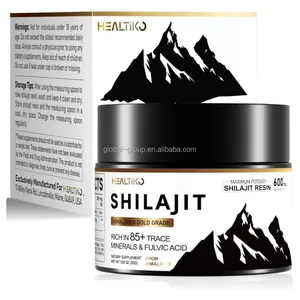 Supplément de résine de Shilajit de l'Himalaya pur 1500mg Acide fulvique Résine de Shilajit naturelle 85 + Minéraux traces pour la performance énergétique