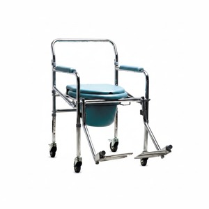 Chaise de toilette à roulettes Best Seller – Chaise de toilette portable, confortable, durable, roulement fluide, facile à nettoyer - Product Image 2