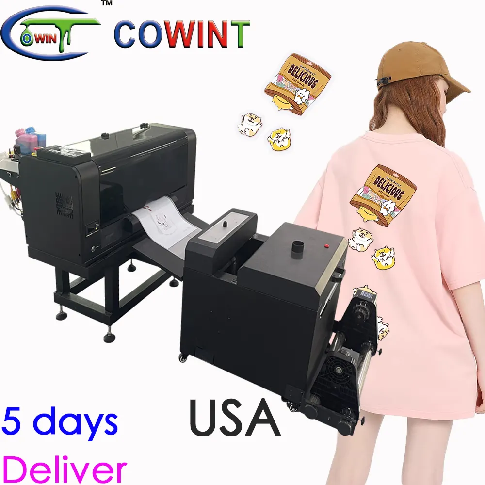 Cowint 30cm a3 크기 xp600 2 헤드 디지털 dtf 프린터 기계 전송 프린터를 필름 DTF 인쇄기에 직접 전송