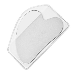 Strumento Gua Sha in Acciaio Inox a Forma di Cuore con Logo Personalizzato e Custodia in Pelle per Drenaggio Linfatico Facciale ad Uso Domestico - Product Image 2